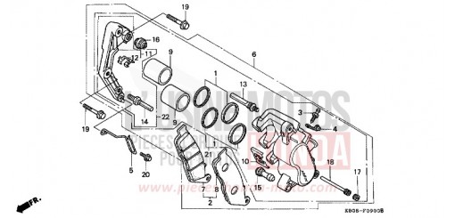 ETRIER DE FREIN AVANT CB250X de 1999